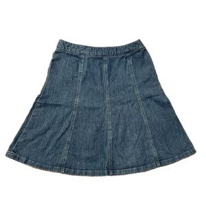 LL Bean Classic Denim Skirt Size 10